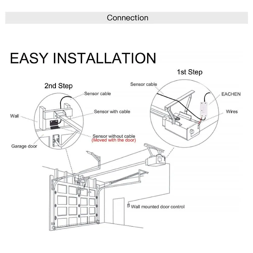 WiFi Smart Garage Door Opener Controller Remote Wireless Relay DIY Module