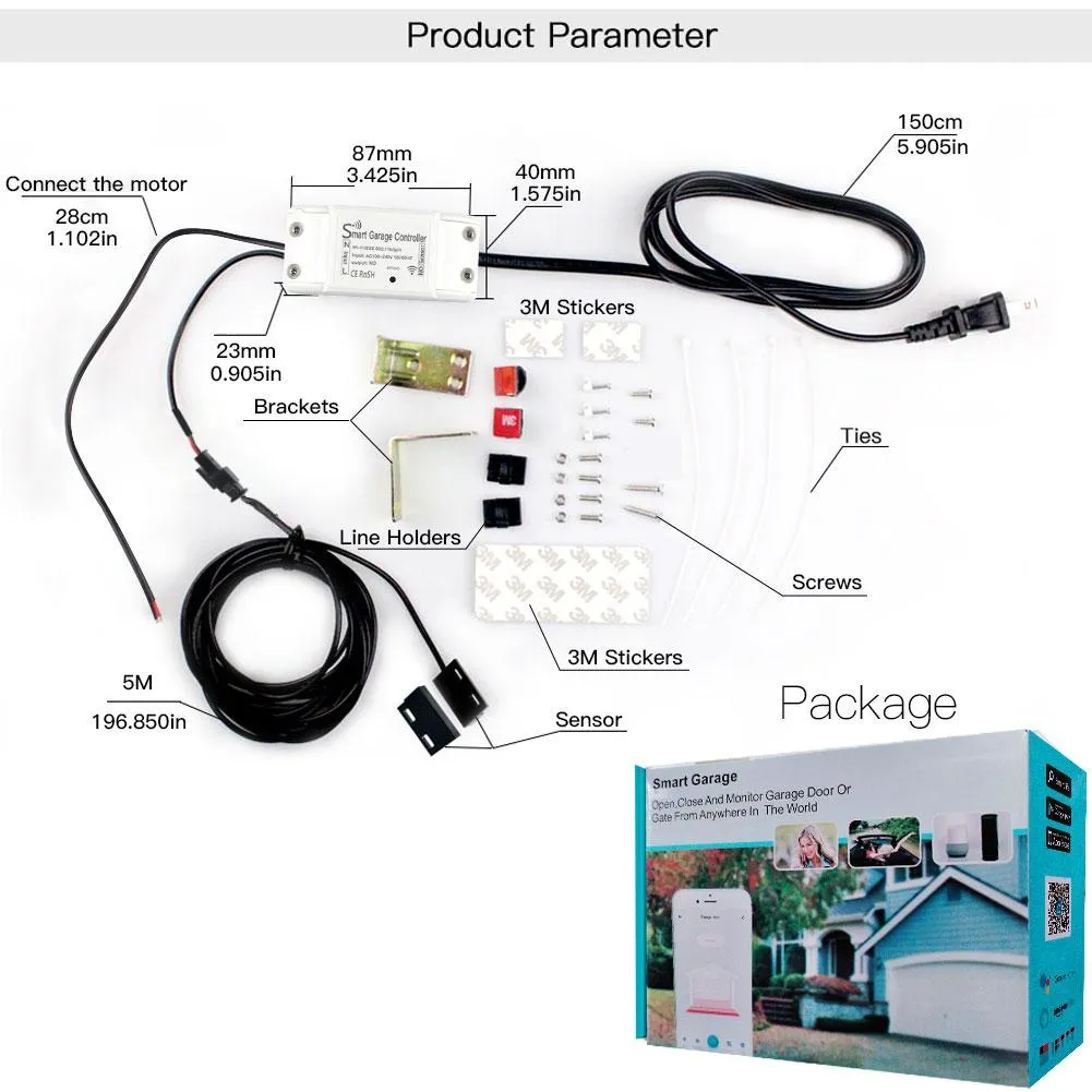 WiFi Smart Garage Door Opener Controller Remote Wireless Relay DIY Module