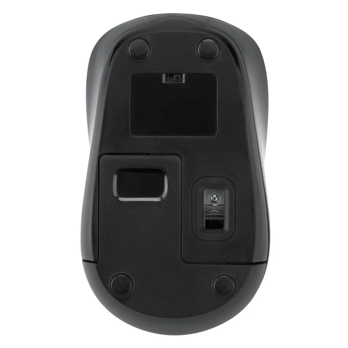 Wireless USB Laptop Blue Trace Mouse - Black