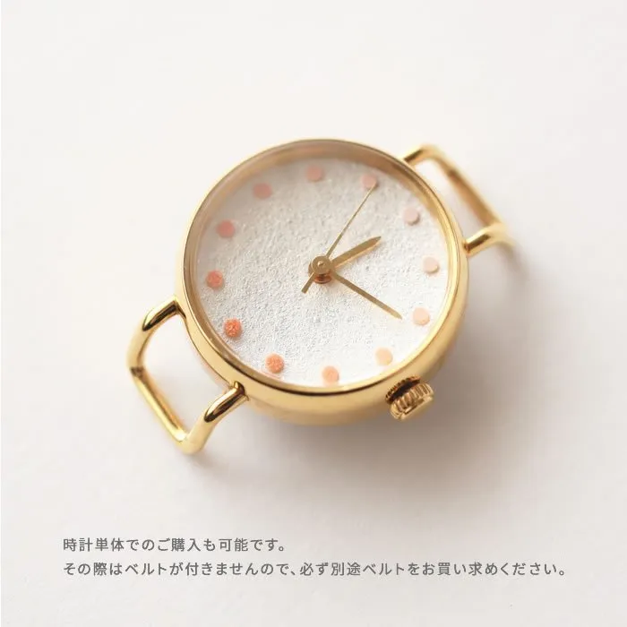 Women's Wristwatch - Coral, Japanese handmade wrist watch