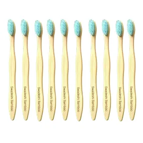 Wooden Bamboo Toothbrush | Pack of 10 | Ultra-Soft Bristles | BPA Free | Biodegradable and Compostable