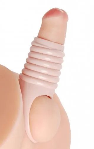 XR Brands Really Ample Ribbed Penis Enhancer Sheath